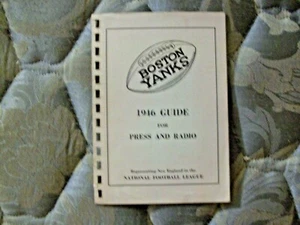 1946 BOSTON YANKS MEDIA GUIDE Yearbook Football Yankees Press Book Program AD  - Picture 1 of 10