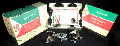 Máquina de Coser Singer Vintage SLANT-O-MATIC 403 ESPECIAL Kit Accesorio Original Foto 1 de 4