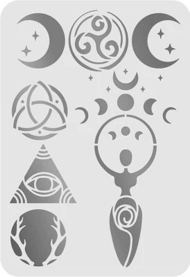 Plantilla de plástico transparente 7"x10" - Wiccan (ME178)***** Foto 1 de 2