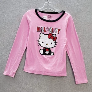 Hello Kitty Girl Sleepwear Medium Pink Sleepshirt Logo Sanrio Graphic Tee - Picture 1 of 7
