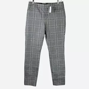 Banana Republic Pants Size 4L Curvy Mid Rise Skinny Sloan Houndstooth Plaid NEW - Picture 1 of 16