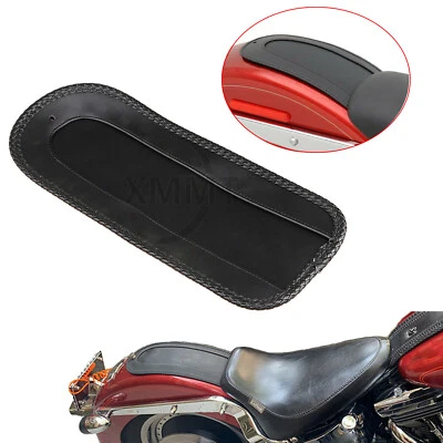 Leather Rear Fender Bib Solo Seat For Harley Fatboy FLSTF Heritage Softail FLSTC - Image 1 of 4
