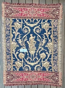 Vintage Woven Tapestry 4ft. x 5ft. 7in. (48" x 57") Iconic Woman & Boy - Picture 1 of 11