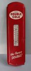 1950s DOUBLE COLA Red Thermometer sign  soda pop