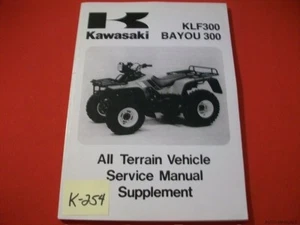 KAWASAKI ATV KLF & BAYOU 300 FACTORY SERVICE MANUAL SUPP #99924-1100-60 1988-05 - Picture 1 of 4