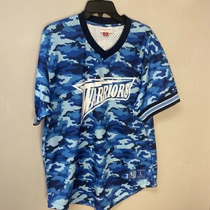 Camiseta deportiva Golden State Warriors Mitchell & Ness Hardwood Classics azul camuflaje para hombre L - Imagen 1 de 6