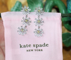 Kate Spade NEW Y ESTATE GARDEN EXQUISITE TOPAS SILBER CHANDELIER LINEARE OHRRINGE - Bild 1 von 14