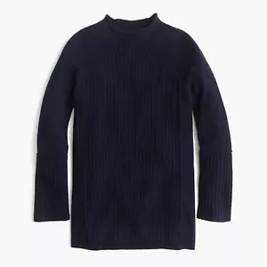 Maglione a tunica J.Crew da donna nuovo con etichette in lana finta blu navy taglia: small - Foto 1 di 13