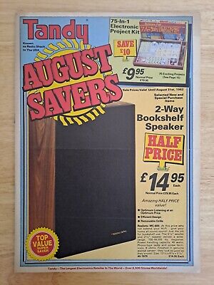 Vintage Tandy Electronic Sales Catalogue  31st August 1982 Issue • 11.58€