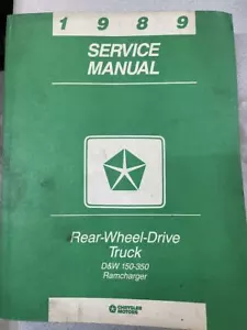 1989 Dodge Ramcharger Dw 150 250 350 Camion Riparazione Shop Servizio Manual OEM - Foto 1 di 6
