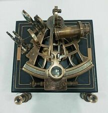 Antique Sextant J.SCOTT Nautical Brass Astrolabe Working Marine Vintage Box Gift