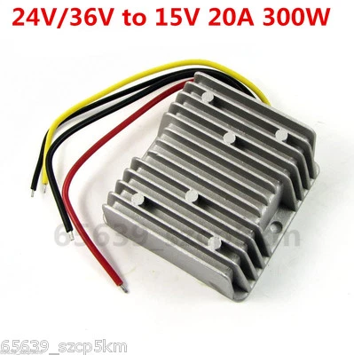 New Waterproof DC/DC Converter Regulator 24V/36V Step Down to 15V 20A 300W  - Image 1 of 3