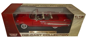 Motor Max 1:18 Die Cast - 1960 Chevrolet Impala Red Convertible NRFB MIB - Picture 1 of 3