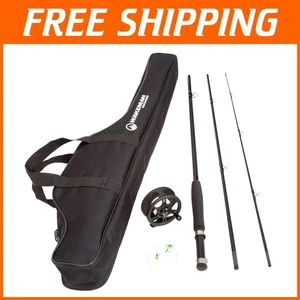 Combo de caña de pescar con mosca y carrete de 8 pies para viajar - Charter Series Black Gear - Imagen 1 de 10
