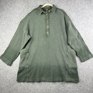 Vestido polo Free People Wilder para mujer L tejido gofre túnica de gran tamaño - Imagen 1 de 16