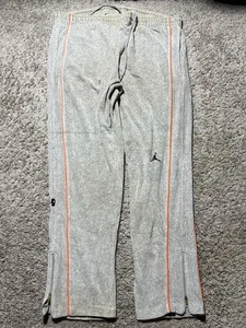Felpa vintage Y2k Air Jordan velluto grigio arancione basket XL usata - Foto 1 di 11