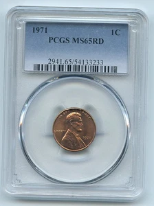 1971 1C Lincoln Cent PCGS MS65 - Picture 1 of 1
