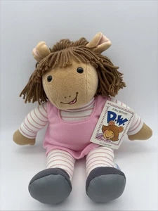 Vintage Arthur's Sister DW Eden Plush Doll w Pink Dress by Marc Brown 1994 14” - Picture 1 of 8