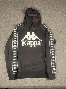 Kappa Hoodie Herren Small Schwarz Banda Omini Logo Tape Raglan Pullover Sweatshirt - Bild 1 von 16