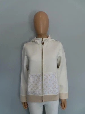 Sudadera con Capucha Cremallera Completa Crema/Beige/Blanco LOUIS VUITTON Talla S Foto 1 de 4