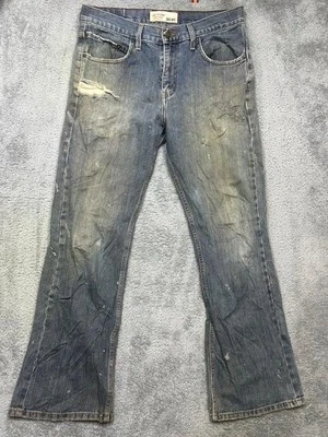 Levi Strauss подпись свободного загрузки джинсы мужские 34 x 31 синий искусственно состаренный джинсовой ткани носили - Изображение 1 из 4