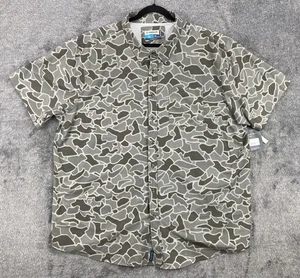 Magellan Outdoors Shirt Mens 3XL Mallard Camo Short Sleeve Button Up Fishing - Picture 1 of 21