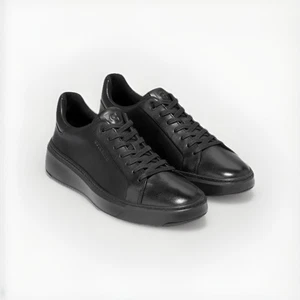 Cole Haan Herren GrandPro Topspin Schwarz Leder Turnschuhe Leger Elegant Größe 7 M - Bild 1 von 2
