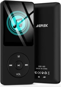Reproductor de MP3 AGPTEK A02PL 64 GB, 70 horas de reproducción reproductor de música de sonido sin pérdidas, Sup - Imagen 1 de 6