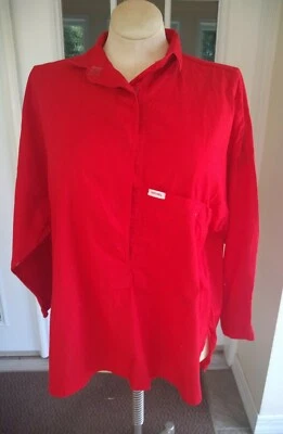 Vintage 80s Women's Michel Oversized Tunic Top Red Size Medium - Image 1 of 4