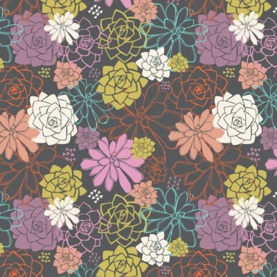 Boho Garden by Teresa Magnuson Retro Bohemian fabric BTHY half yard #8 - Image 1 of 2