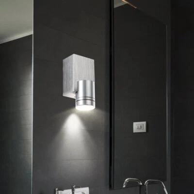 Lampada Parete Lampada da Corridoio LED Alluminio Spazzolato Treppenhausleuchte - Immagine 1 di 4