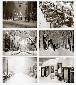 Winter in der Stadt Karten - innen leer mit Umschlägen - 5,5"x4,25" - 12 oder 24 Packungen - Bild 1 von 2