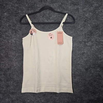 Shapermint Top Womens XXL Ivory Cream Knit Scoop Neck Stretch Cami New - Image 1 of 4