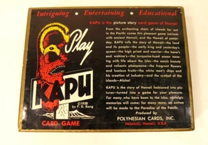 Polynesian Card Game KAPU History Hawaii Vintage 1958 Kitsch Tiki with Score Pad - Picture 1 of 11