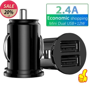 1x Caricabatteria Auto USB 2 Porte Dua Doppio Caricatore Adattatore Presa Auto 5V/3A 2024 UK - Foto 1 di 14
