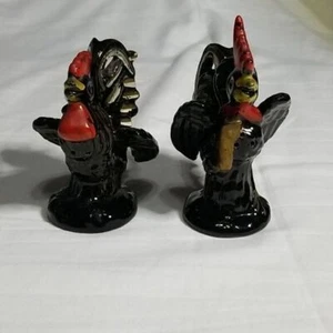 Vintage Ceramic Rooster Salt and Pepper Shakers - Picture 1 of 6