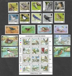 Guernsey-Birds of Guernsey mnh-Nature Wildlife-3 complete.sets & short set - Picture 1 of 1