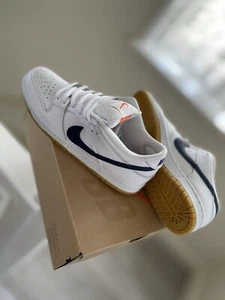 Nike SB Dunk Low / Orange Label White Navy / UK10 / Rare / Deadstock - Picture 1 of 6