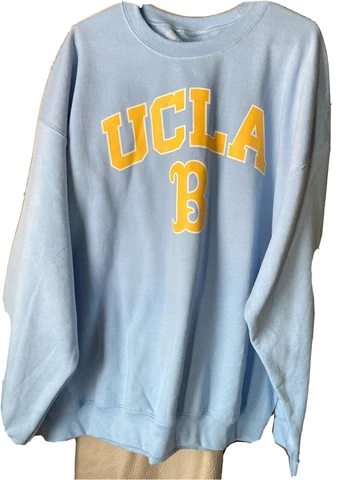 MENS UCLA SWEATSHIRT POWDER BLUE With Gold Letters Cover