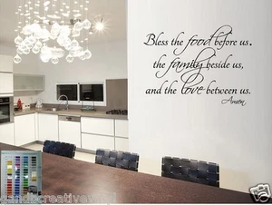 Segne das Essen vor uns... Vinyl-Aufkleber Wohnkultur 12" x 18" - Bild 1 von 1