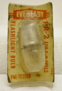 Bombilla Linterna Miniatura Eveready PR2 De Colección En Paquete Original Gran Exhibición - Imagen 1 de 3
