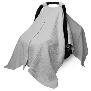 Muslin Car Seat Cover for Babies, Baby Carseat Cover for Boys Girls, Breathab... - Picture 1 of 7