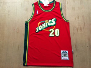 Gary Payton #20 The Seattle SuperSonics Basketball Jersey Men's White Green Red - Picture 1 of 21