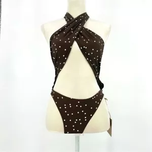 Stone Fox Swim | Neu mit Etikett S Small braun gepunktet Azalee Terra Dot Einteiler … #2 - Bild 1 von 6