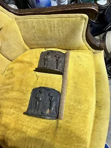 Antique HUBLEY CAST IRON BOOKENDS ANGELUS 1920’s  Office Den Desk Home Decor 4.5 - Picture 1 of 21
