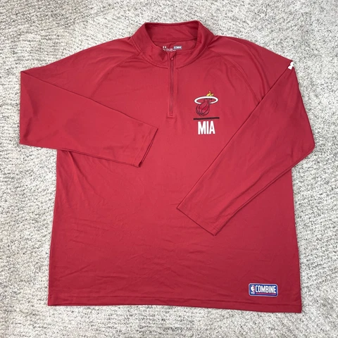 Miami Heat Combine Warmup Mens 2XL Pullover Sweater Under Armour Heatgear Loose Cover