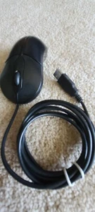 Dell 3-button Black Optical USB Mouse w/ Scroll Wheel & 6ft Cable *Cleaned* - Picture 1 of 3