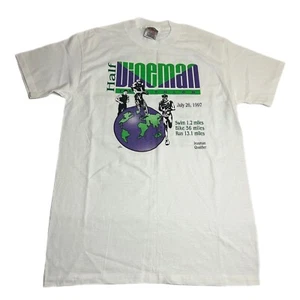 Maglia Vintage Anni 90 1997 Half Vineman Triathlon Corsa Maratona Sonoma Uomo Medium - Foto 1 di 8