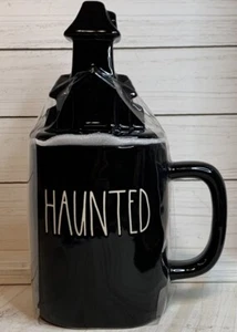 Rae Dunn HAUNTED Halloween Mug With Haunted House Topper Black - Picture 1 of 1
