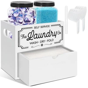 Dryer Sheet Container For Laundry Room Organization Laundry Pods Container Inclu - Picture 1 of 7